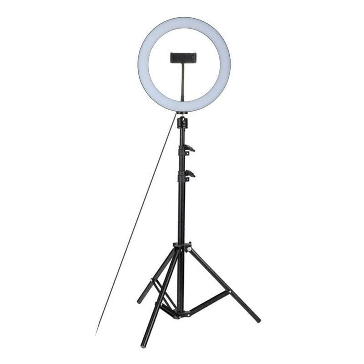 Jinxuny 26cm Studio Live LED Ring Light With Non-slip Phone Holder 120cm Foldable Tripod Kit Adjustable 360 Rotation For Phone Selfie Light Beauty Photograph