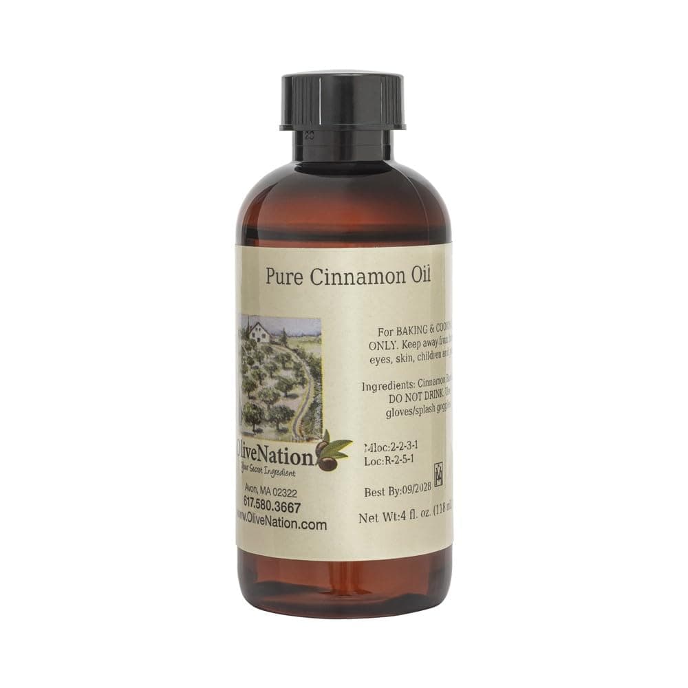 Pure Cinnamon Oil - Food Grade Cinnamon Bark Oil for Baking, Candy, Chocolates, Beverages, 4 fl oz
