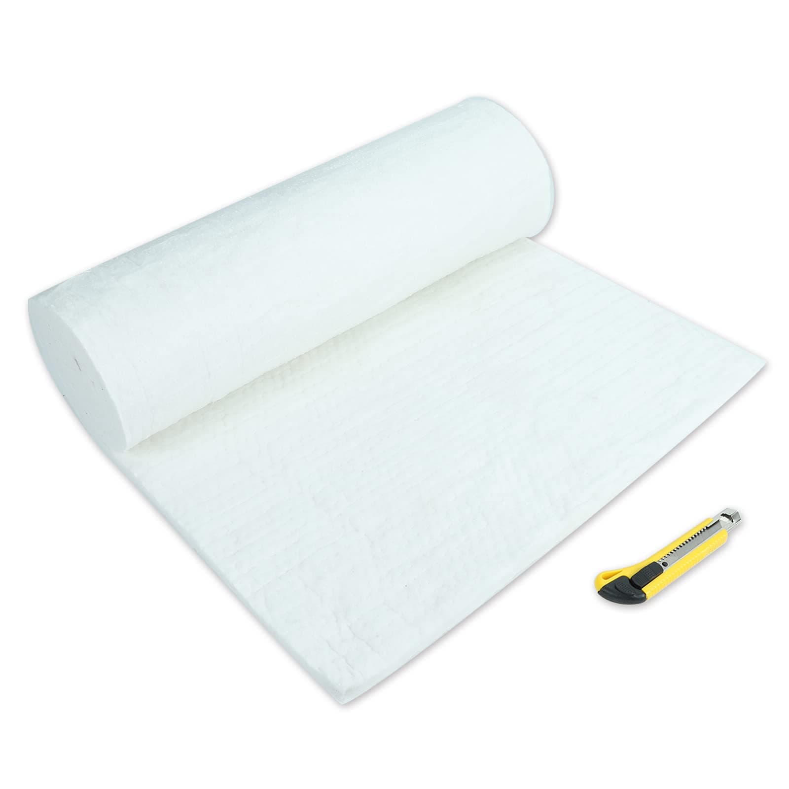 1"x24"x96",2400F Ceramic Fiber Fireproof Insulation Blanket, Applicable to Furnace, forging, kiln and Stove