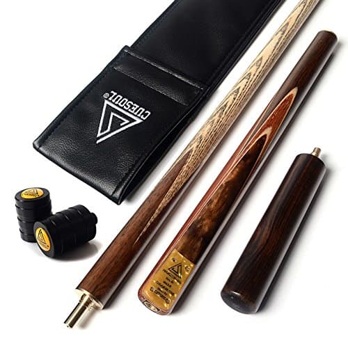 57" Handcraft 3/4 Jointed Snooker Cue With Extension/Joint Protector Packed in Leatherette Cue Bag (D303)
