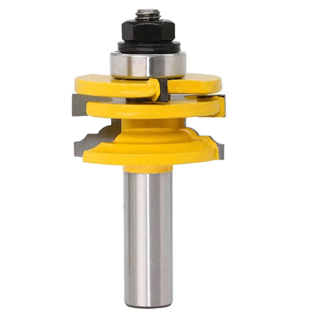 1/2" Shank Cabinet Glass Door Rail & Stile Reversible Router Bit Woodworking Cutter Tool