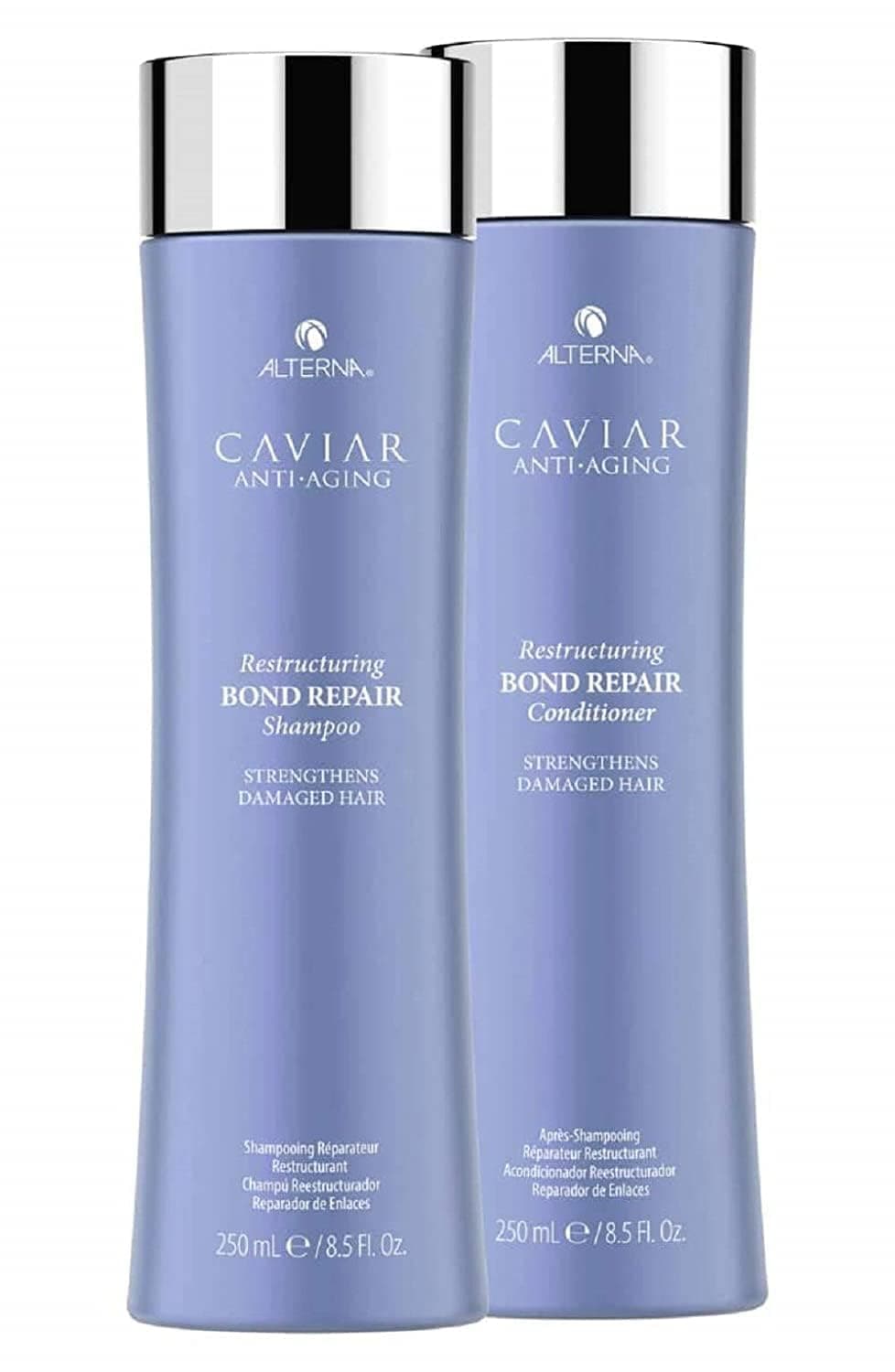 Alterna CAVIAR Anti-Aging Restructuring Bond Repair Shampoo and Conditioner Set, 8.5-Ounce