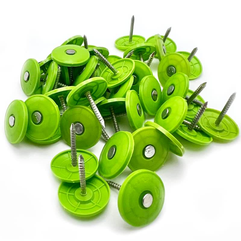 MLV Cap Nails, 1-inch, for Installation of Mass-Loaded Vinyl Noise Barriers, Small (250 pcs)