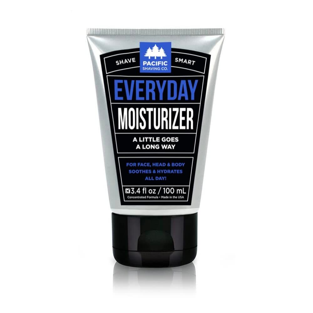 Pacific Shaving Company Everyday Moisturizer - Daily Post-Shave Moisturizer Cream for Men & Women - Hydrating Face Cream with Shea Butter, Jojoba, Avocado, & Argan Oil for Face (3.4 Fl Oz)