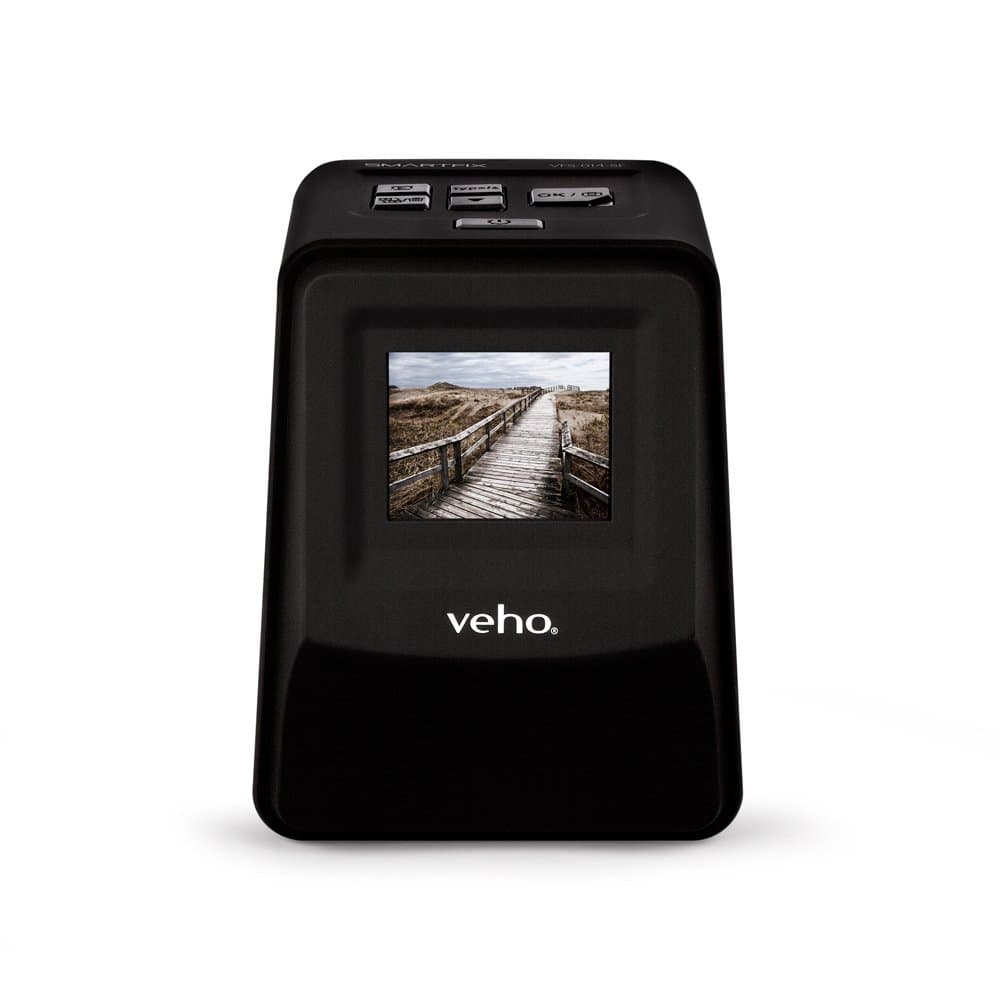 Veho Smartfix Portable Stand Alone 14 Megapixel Negative Film & Slide Scanner with 2.4” Digital Screen and 135 Slider Tray for 135/110/126 Negatives Compatible with Mac/PC – Black (VFS-014-SF)
