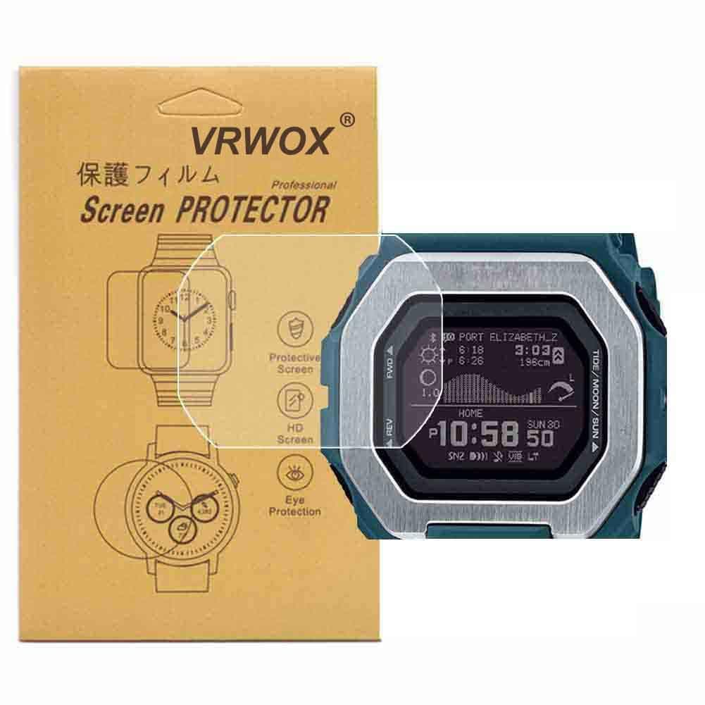 VRWOX 3-Pcs TPU Screen Protector For GBX-100 GBX100-1 Watch, Full Coverage Screen Protector HD Clear Anti-Bubble and Anti-Scratch for (GBX-100)