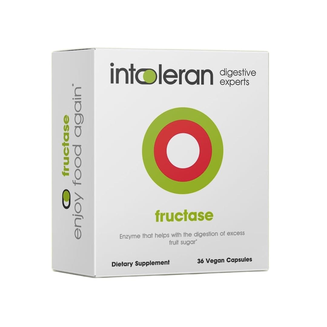 Fructase Digestive Enzymes - 36 Capsules | Supplement for Fructose Intolerance | Enzymes to Help Digest Sugary Foods & Drinks (Fruit Sugar) | Fast Acting | Pure and Vegan | Low FODMAP
