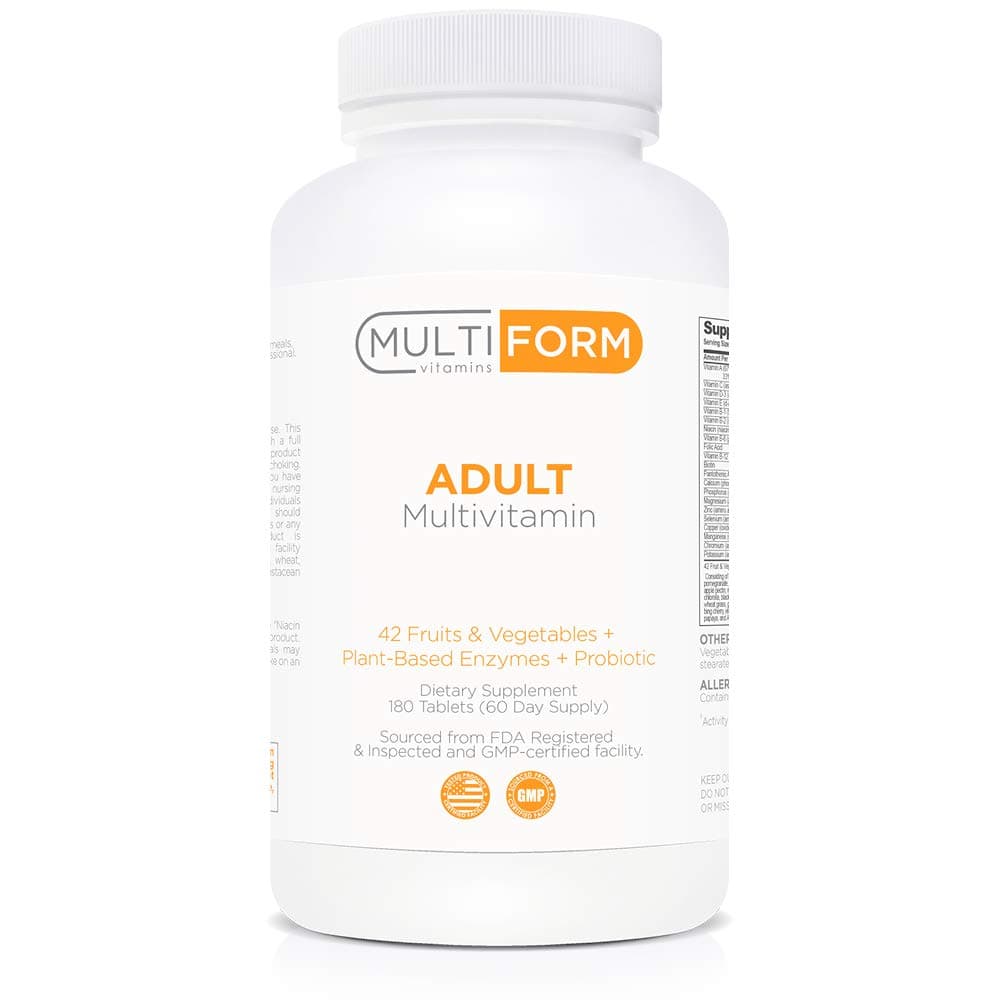Multiform Vitamins Adult Multivitamin - Daily Multivitamin with Whole Foods (180 Pills)