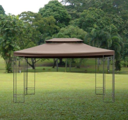 Gazebo Replacement Top Cover Tent Roof 2 Tier, size (3m x 4m)-Brown - This two tier replacement cover made from polyester is a great replacement for your old and tired canopy.
