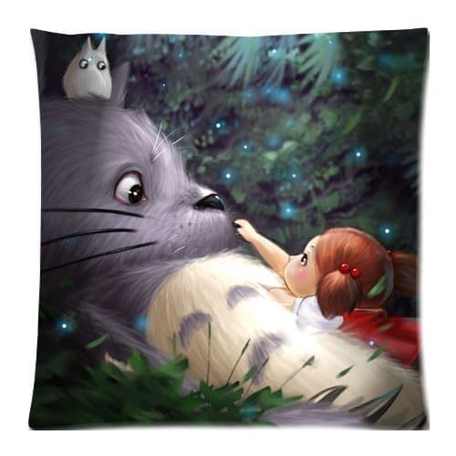 Ackershop Anime My Neighbor Totoro Pillowcases Custom Pillow Case Cushion Cover 18 X 18 Inch Two Sides