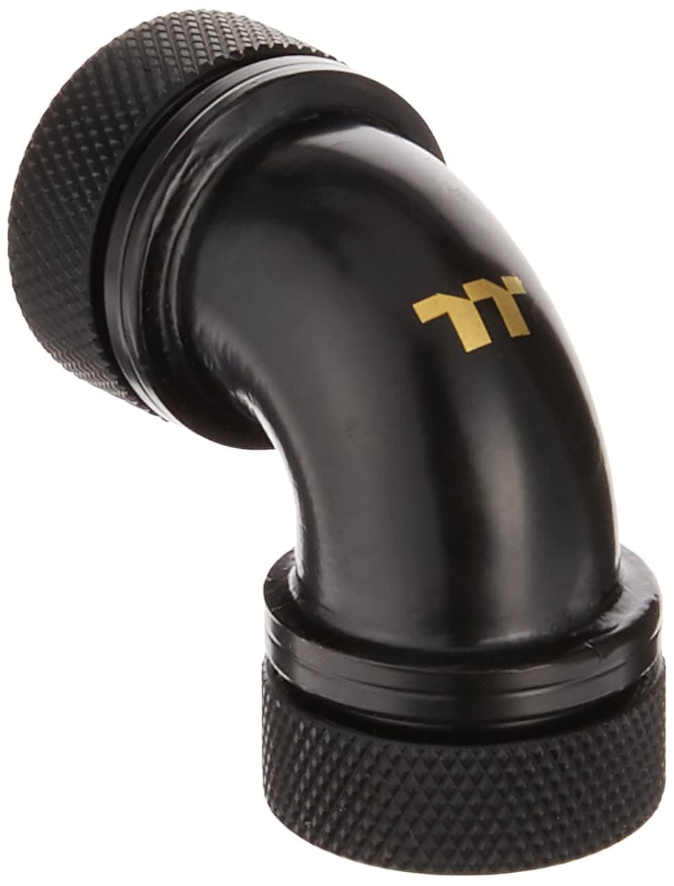 Thermaltake Pacific DIY LCS Black G1/4 PETG 16mm (5/8") OD Tube 90 Degree Dual Compression Fitting Cooling - CL-W099-CA00BL-A