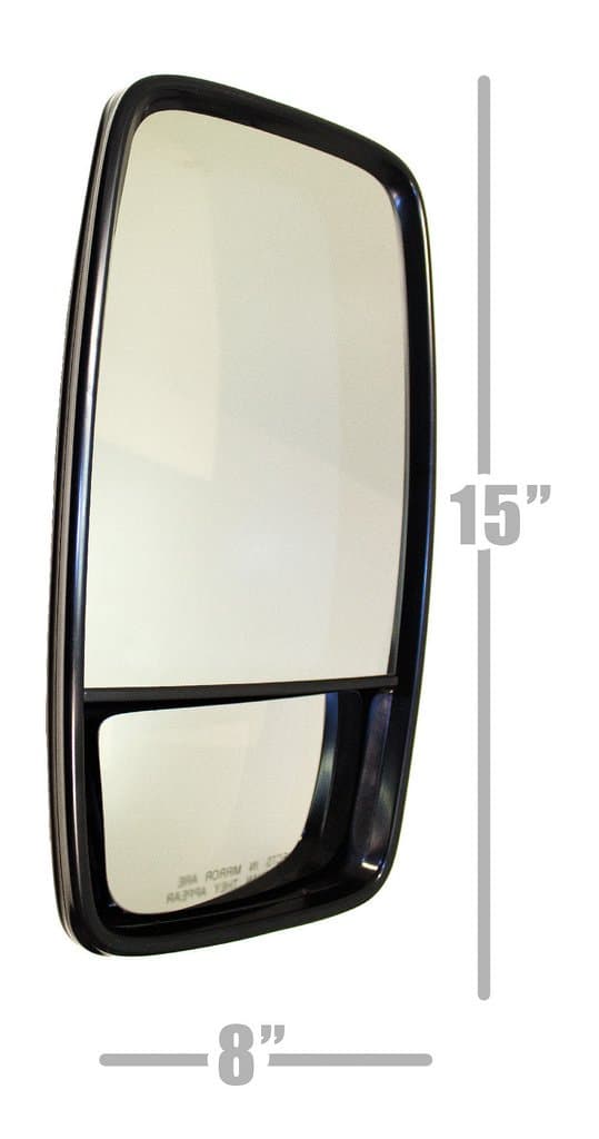 LUCERIX - Universal Truck Mirror - Hino Truck Mirror - Hand Set - Dual - Driver / LH Side Mirror - 3/4" (19mm) Tube Mount