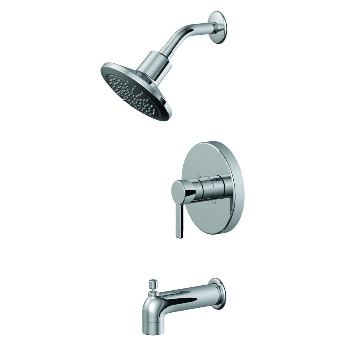 EZ-FLO 10675 Single-Handle Tub and Shower Trim Kit, 1, 1-Setting Showerhead, Chrome Finish, [Valve Not Included]