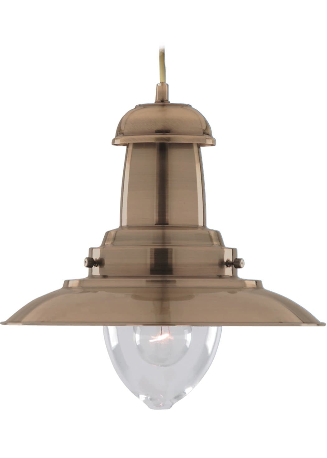 Searchlight Fisherman nautical ceiling pendant (4301AB antique brass)