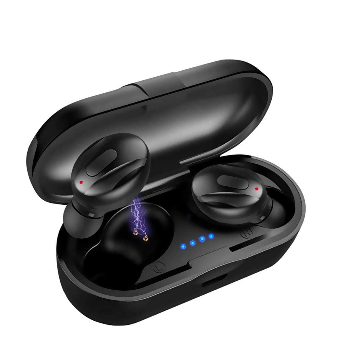 Wireless Earbuds Bluetooth 5.0 Headphones 23H Playtime Deep Bass Stereo Sound True Wireless Earphones Earbuds with Mic, Headphones for Running, Stereo Calls, Low Latency, with Charging Case