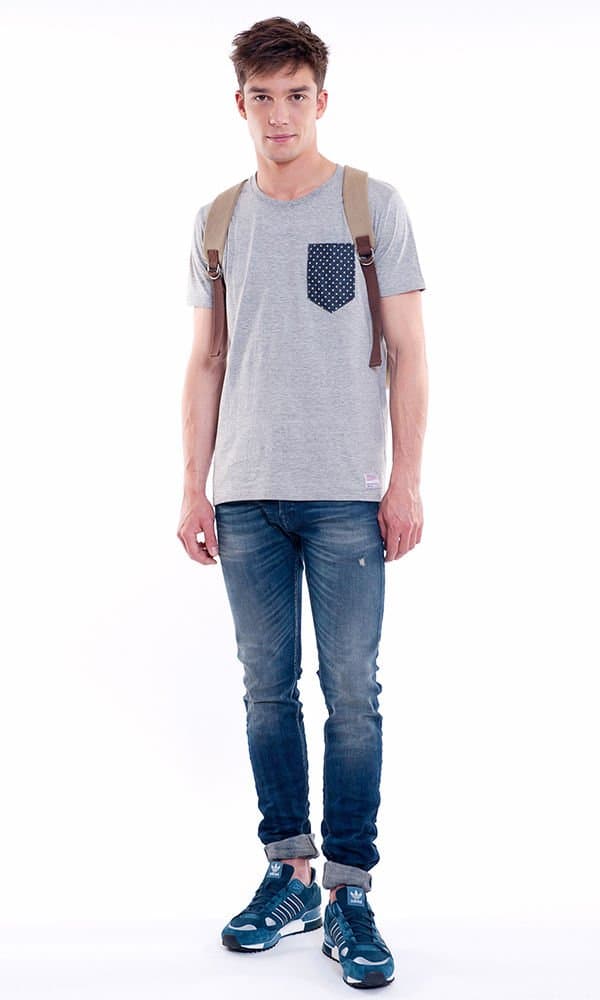 Japan Rags Slim Leg Jeans , Color: Dark blue