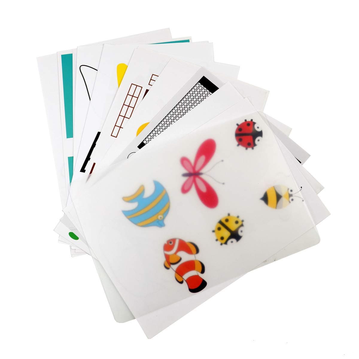 KKMO 3D Pen Silicone Drawing Mold 3D Drawing Books 3D Pen Stencils-Real Paper Stencils for 3D Pen 3D Printing Pen for Children Gift Toy (20 Different Paper Patterns,40 Different Designs)