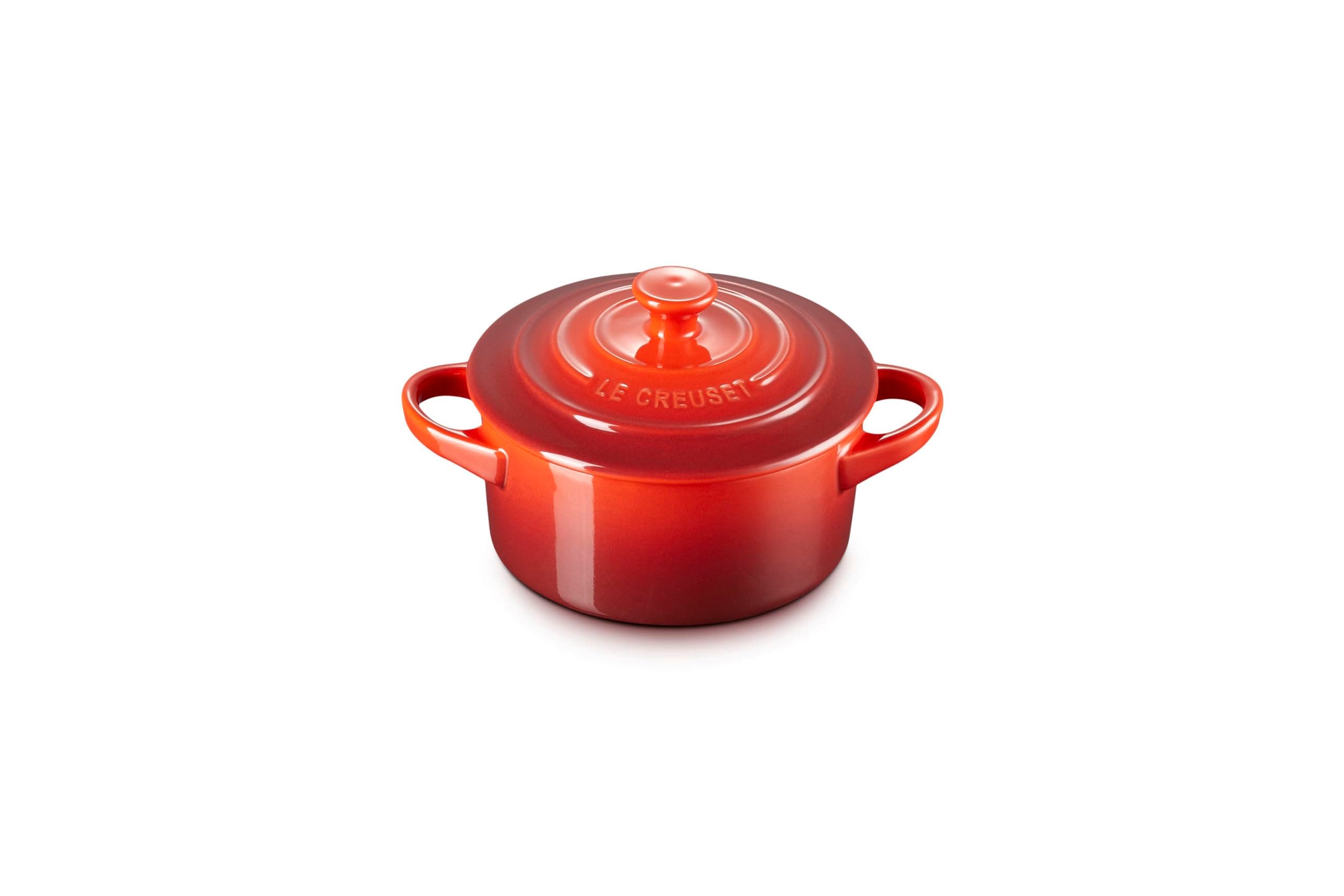 Le Creuset Stoneware Mini Round Cocotte, 8 oz., Cerise