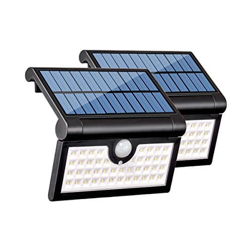 ElevenII Foldable LED Solar Lights Outdoor 3 in 1 Mode 42 LEDs Super Bright Waterproof Wall Light, Infrared Sensor Protable LED Lights for Garden Yard Doorway Driveway House Camping (2 Pack)