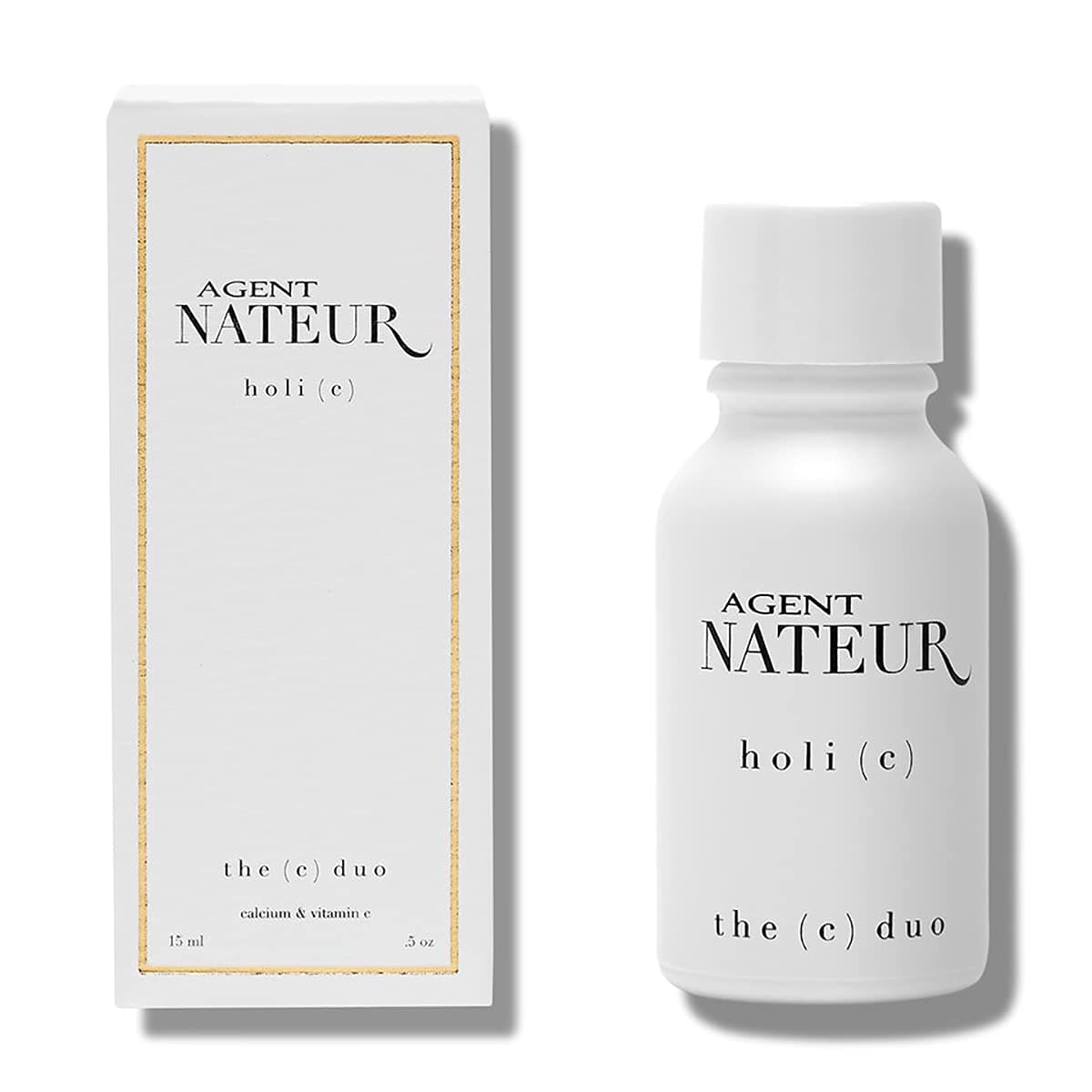 Agent Nateur - holi (c) duo Calcium + Vitamin C | Plump, Protect + Restore Skin | Vegan, Non-Toxic, Clean Skincare (.5 oz | 15ml)