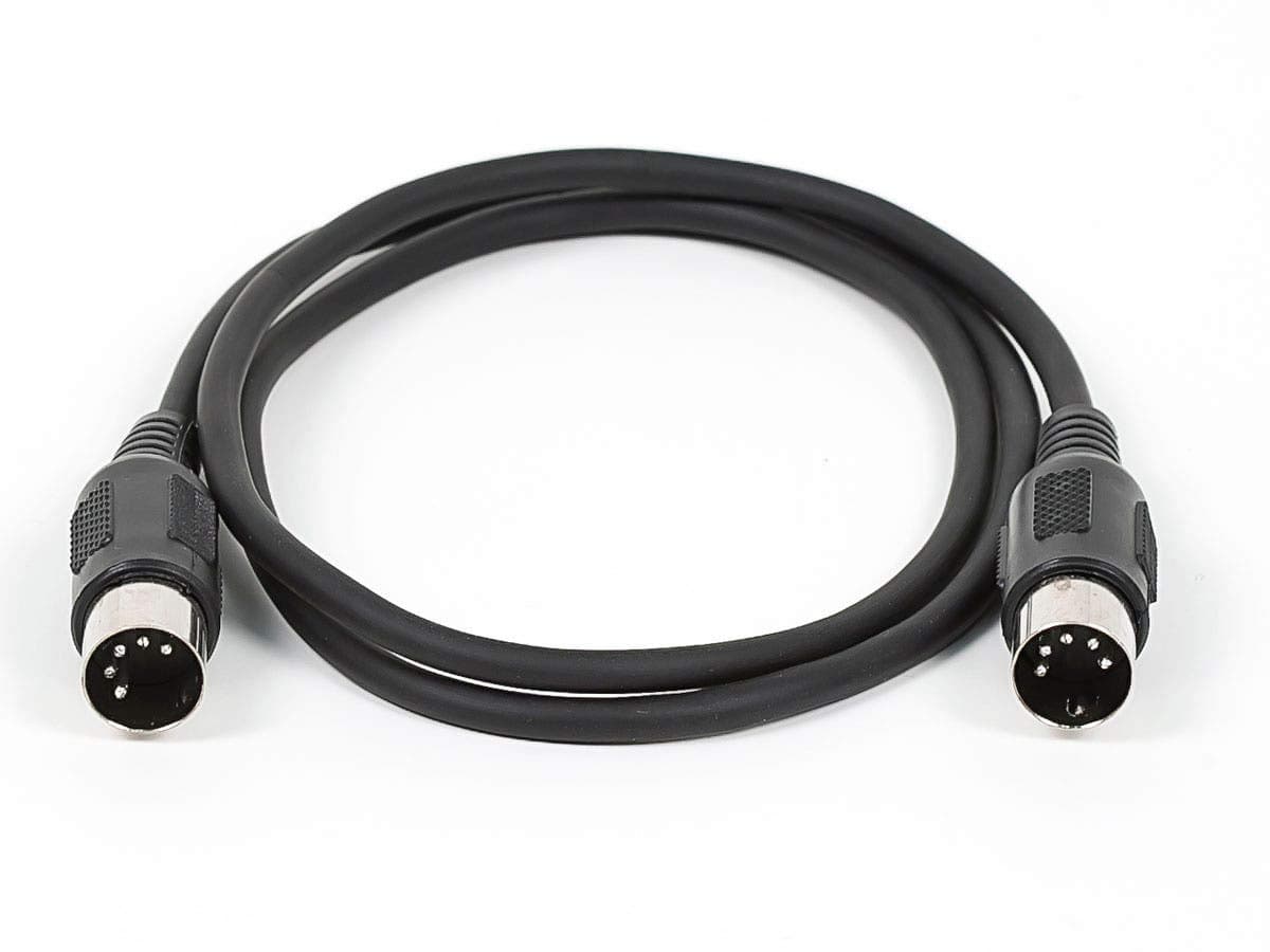 Monoprice MIDI Cable with 5 Pin DIN Plugs, 3-Feet, Black (108532) by Monoprice