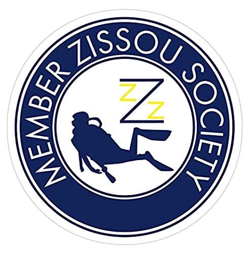 Society Zissou Decal Sticker - Steve Zissou, Blue, Cartoon Style, Vinyl Material, Auto, Wall, Laptop, Cell, Truck Sticker for Windows, Cars, Trucks