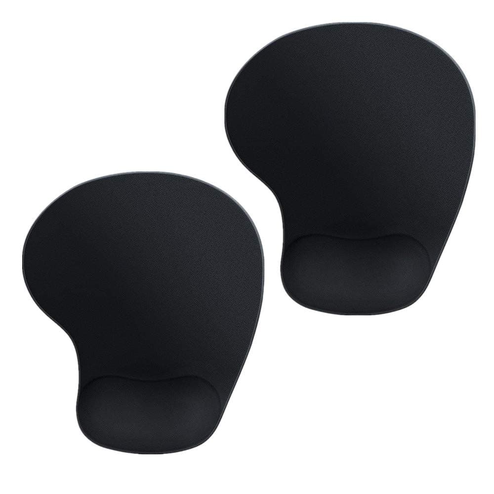 Ergonomic Mouse Pad with Wrist Support - Black Silicone Gel Wrist Support Mouse Pad Mat for Laptop Desktop - Non-Slip Rubber Base (Black, 23220.4cm)