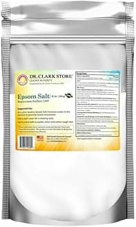 Dr. Clark Store Epsom Salt 10 Ounces, USP Food Grade Magnesium Sulfate for Natural Detoxification, Muscle Relaxation, Skin Care, Occasional Constipation Relief and Liver Flush Support, Made in the USA