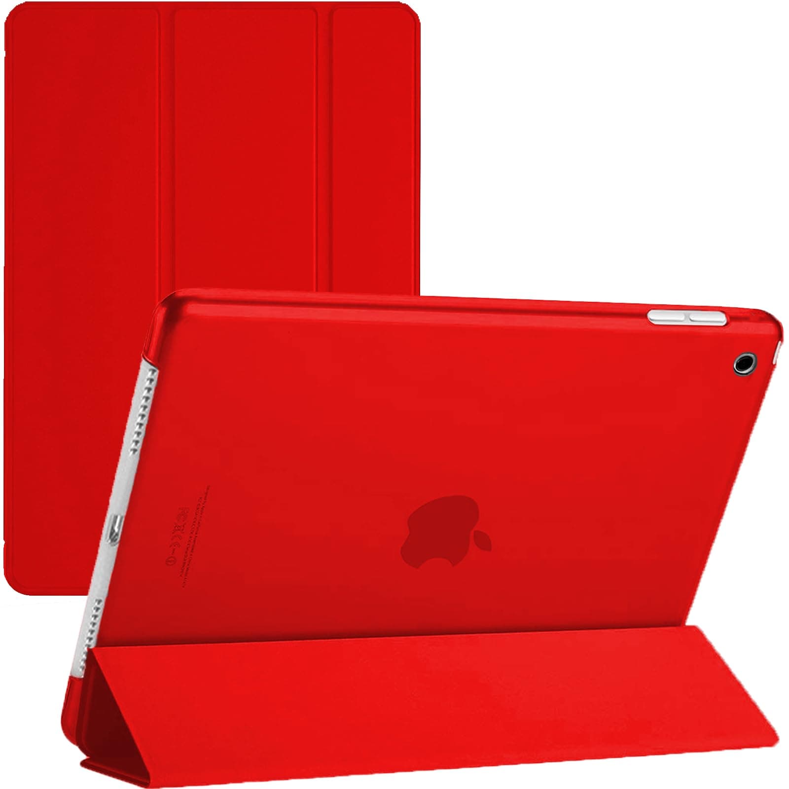 For iPad 10.2" (9th/8th/7th Generation 2021/2020/2019) Smart Case Ultra Slim Magnetic Cover with Auto Wake/Sleep for Apple iPad 10.2 (Red)