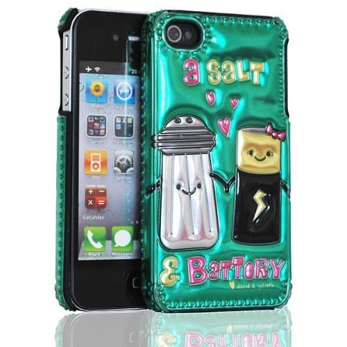 3D Luxe Cover for iPhone 4/4S - Retail Packaging - David and Goliath/A Salt and Battery