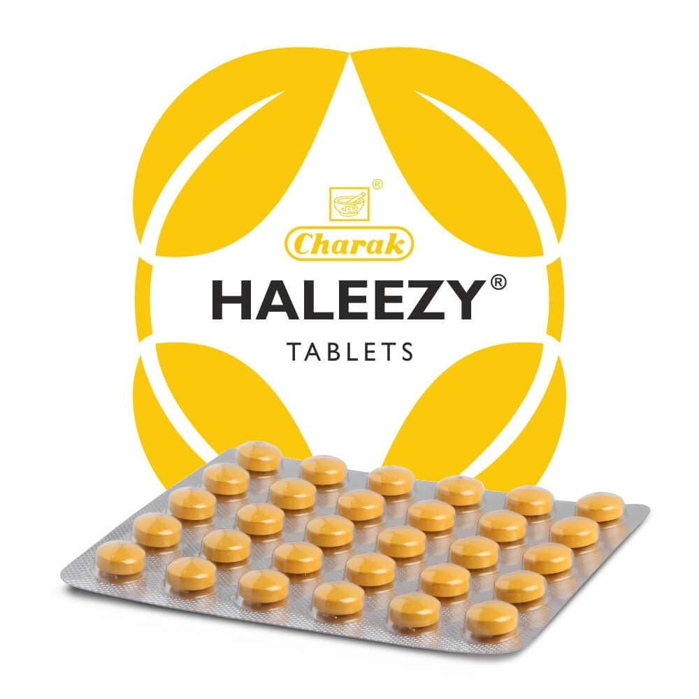 Charak Pharma Haleezy Tablets for Asthma & lung health - 30 Tablets (Pack of 3)