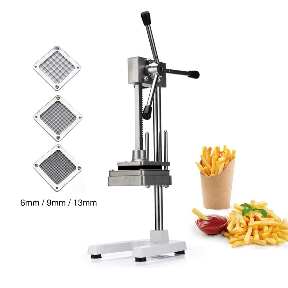 WooBrit Potato Onion Chipper Chips Cutter Chopper Manual Cucumber Carrot French Fry Cutters Multipurpose Home Commercial Kitchen Stainless Steel Tools