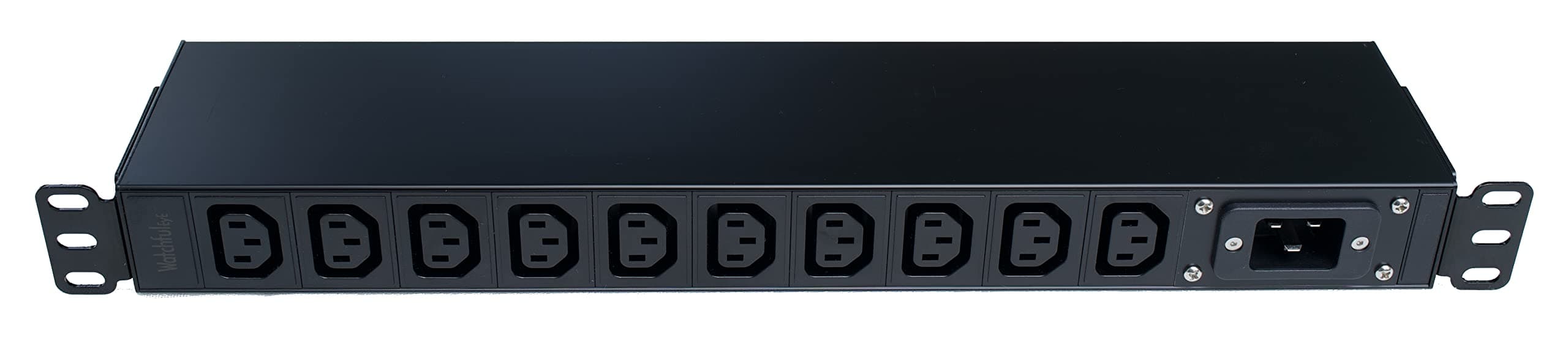 WTH-CS/PDU-C13-E (US121052E) Heavy Duty Metal 1U Rack Mount PDU, Inlet C20 20A 120/240V Open end (Without Extension Cord), Outlet C13 x10 Ports