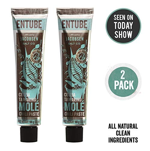 Entube Molé Negro Tamarind Paste, Non-GMO, All Natural, Preservative-Free, MSG-Free, Gluten-Free, Best Vegan Sauce for Cooking Seasoning for Beef, Chicken, Pork, Fish, Mexican Food, 2 PACK MSRP $23.90