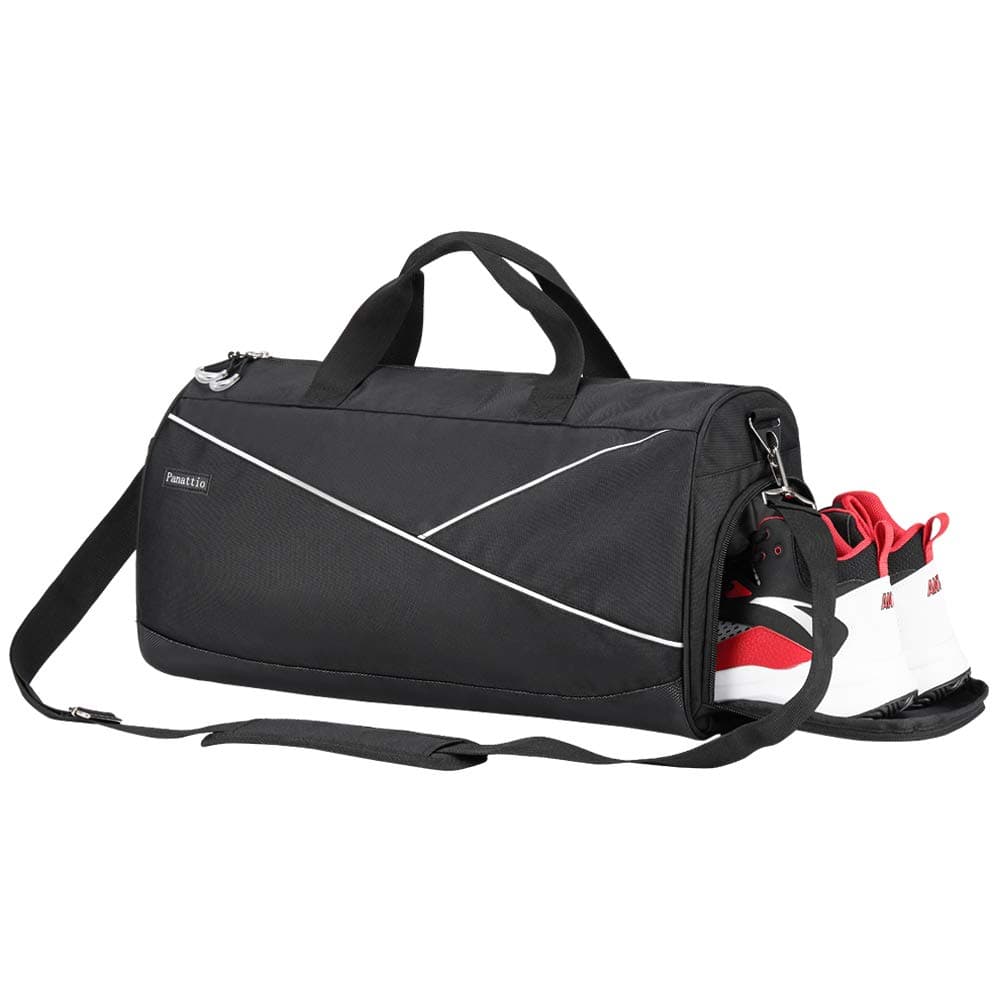 Sports Gym Bag with Shoes Compartment and Wet Pocket, Large Travel Duffle Holdall Bag for Men and Women