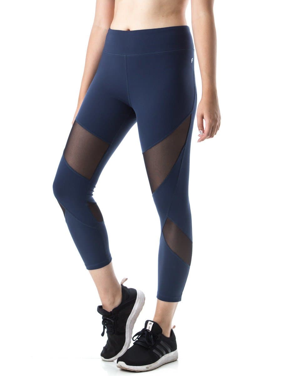 Activ Women's Sport Capri 7/8 With Mesh Leggings For Yoga, Running, Fitness & Everyday Wear