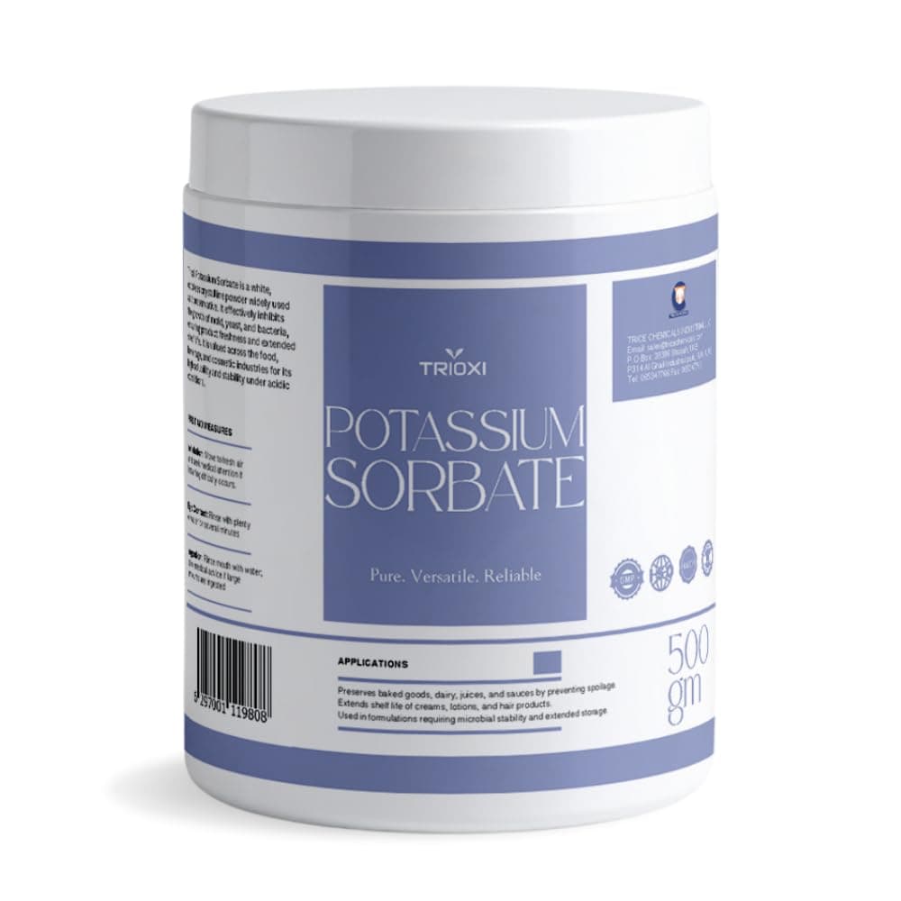 Trioxi Potassium Sorbate E202 – Premium Food Preservative for Extended Shelf Life 500 Grams