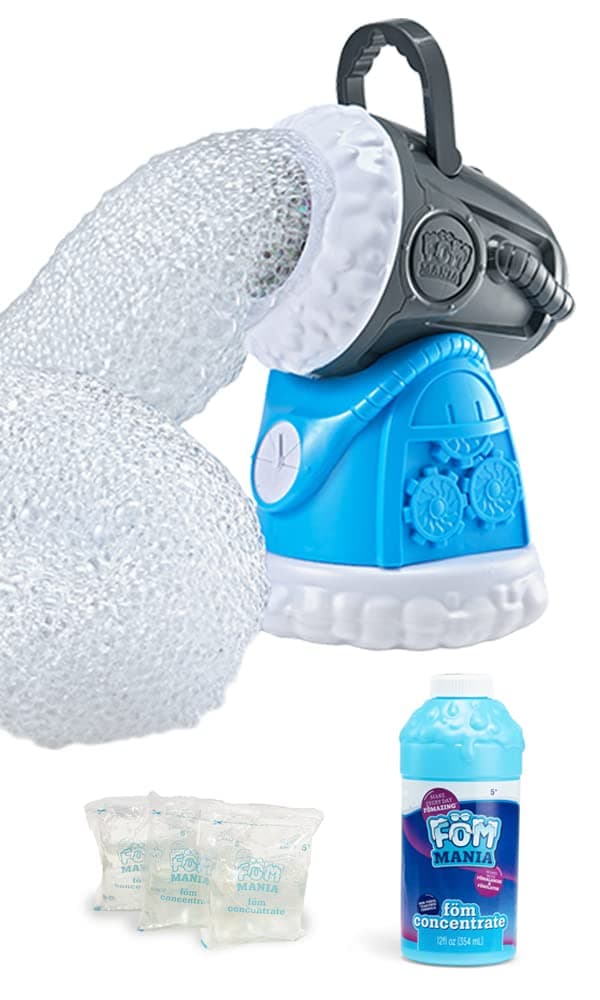Fom Mania Little Kids Fomalanche Foam Machine | Non-Toxic Tear-Free Powered Foam Making Machine | Includes Bonus 21oz of Foam Concentrate to Make Tons of Foam | Kids Ages 5+