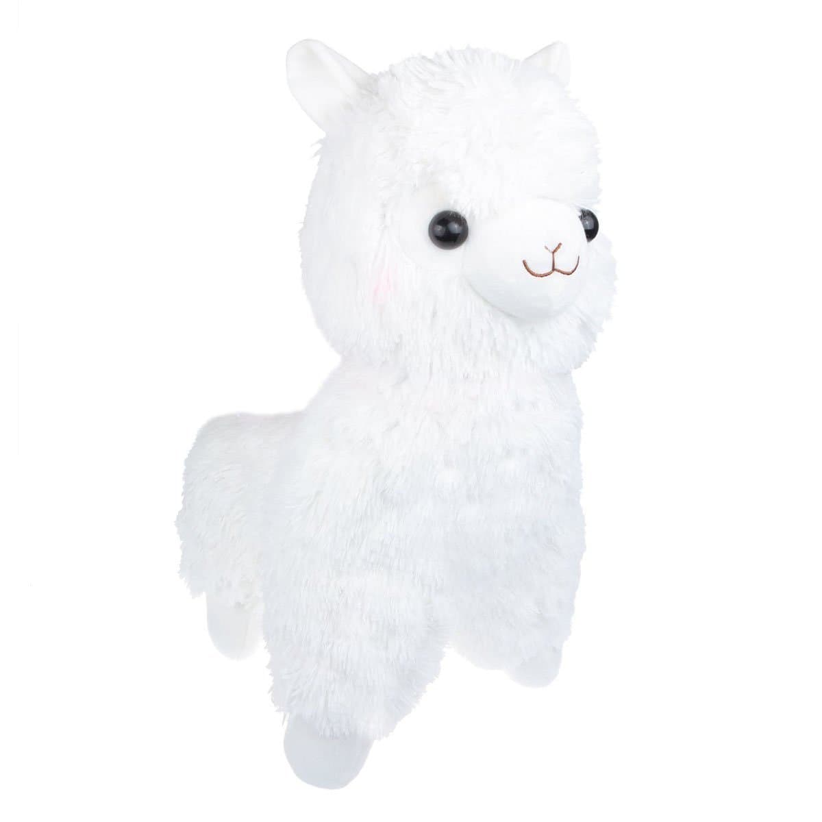 Cuddly White Alpaca Llama Lamb Toy - 7" Stuffed Animal Cushion Plush Doll Valentine Gift for Girlfriend, Children & Friends