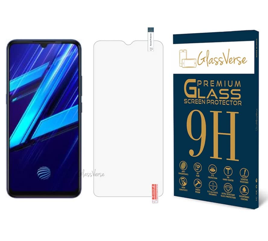 GlassVerse 9H Tempered Glass For Vivo Z1X Smartphone(Pack Of 1) With Free Installation Kit Full Screen Protector If Received Damaged-6.38 Inch