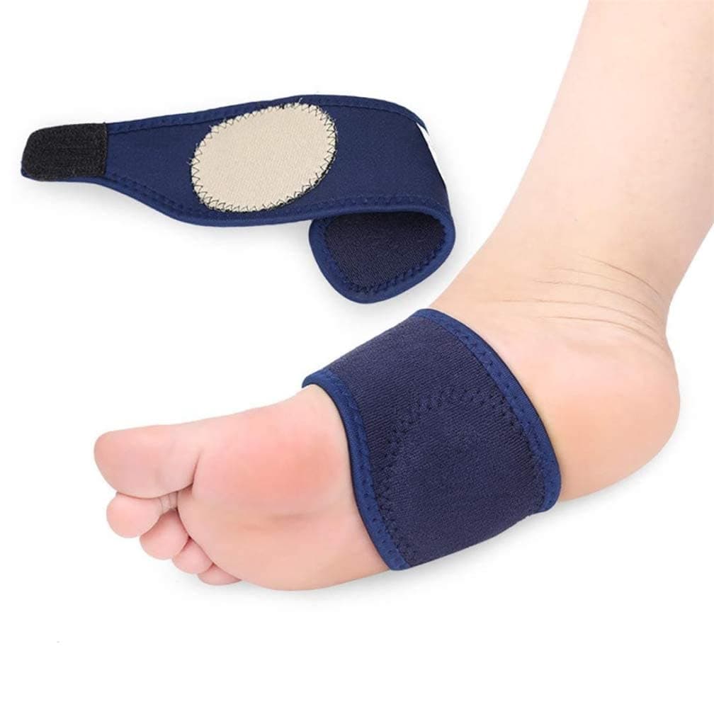 Arch Support Elastic Bandage, 2pcs Orthotic Insole Sleeves Metatarsal Pad Compression Brace Wraps, Plantar Fasciitis Flatfoot Heel Spurs Arch Pain Relief No-Slip Foot Pad