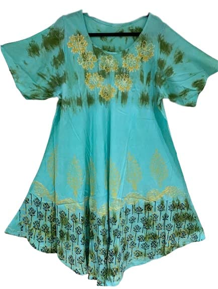 GenericCaftan Dresses for Women UK Plus Size Summer Tops Tank Short Dress Tie Dye Relax Fit Cover Up Boho Kaftan