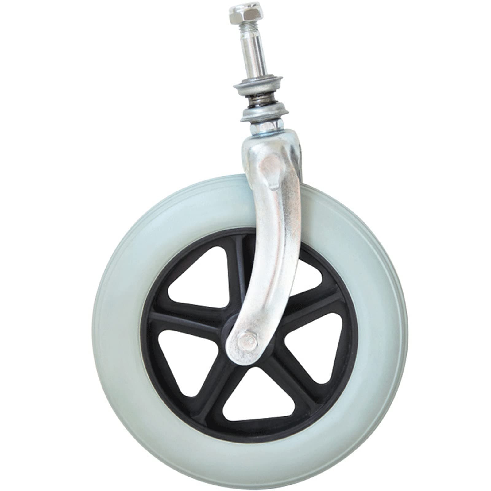 ANSNOW Wheelchair Front Wheel 6/7/8 Inchor Replacement Beafront Fork,Wheelchair Spare Wheels,Replacementer for Wheelchairs Rollators Walkers,Old People Walk Chair Disabled, Grey/Grey/8 Inches