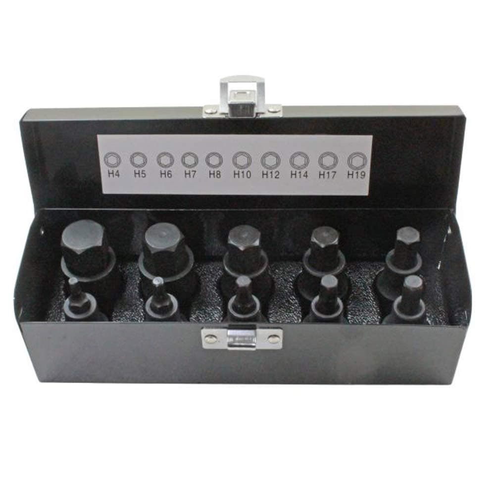 Anntuk US. PRO by Bergen Impact HEX BIT Sockets Set 1/2" Dr Impact Allen Keys H4 to H19 S2 Steel (Bergen Fully rebranding to US. PRO)