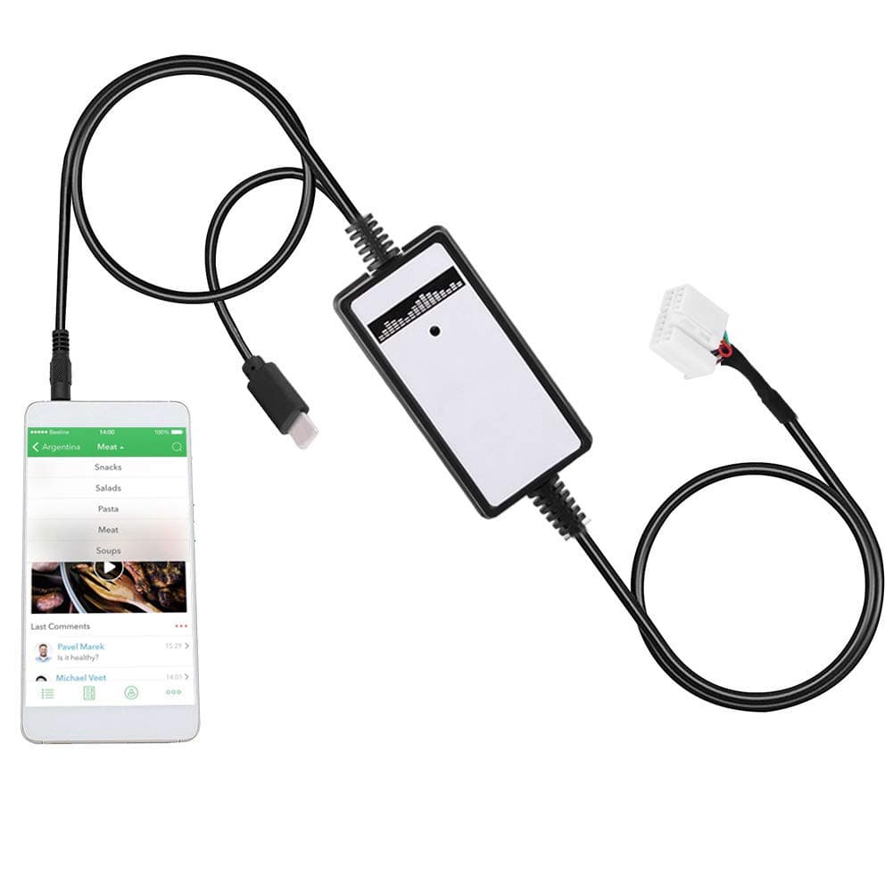 Keenso Car Stereo AUX Input Integration Stereo Digital Cd Changer 3.5mm Interface Adapter for Honda Accord 02-11 Fit Connect iPod/iPhone