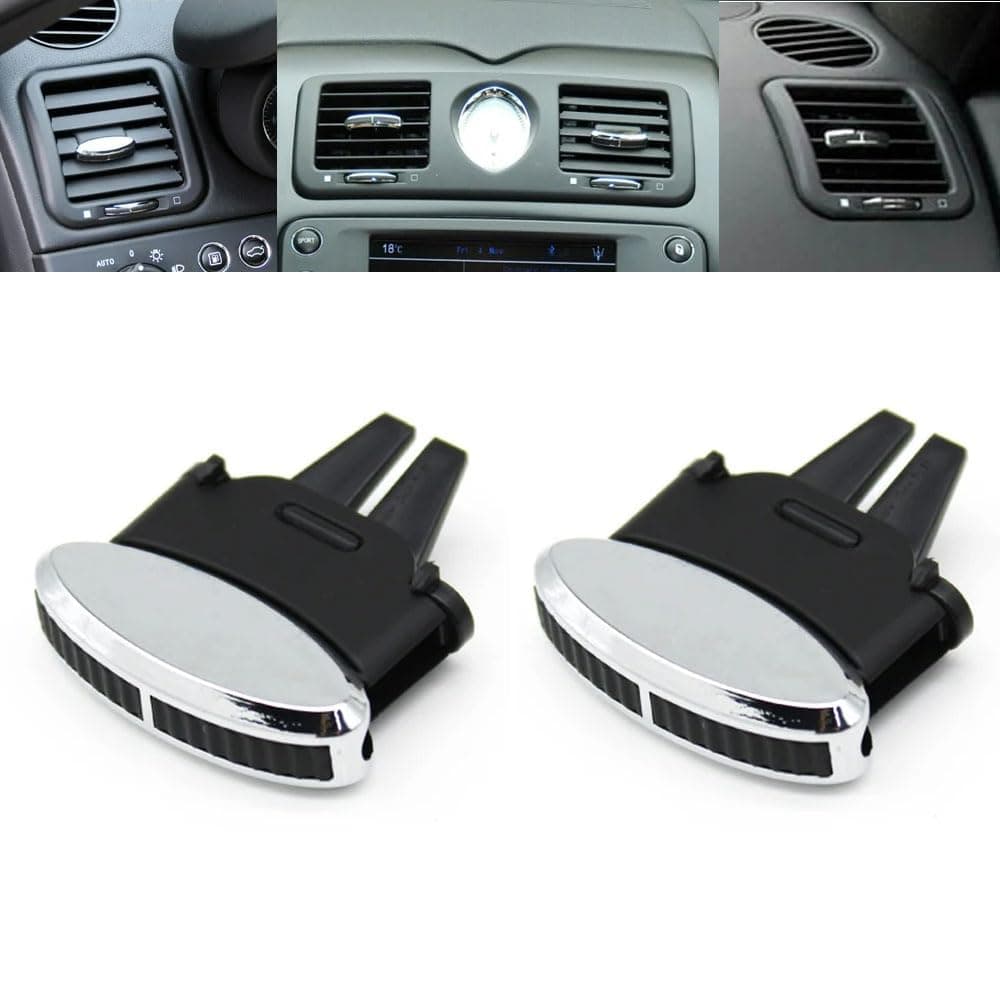 2PCS Air Vent Clips Tabs, Front Rear Air Conditioning Grille AC Vent Outlet Sliders Clips Repair Kit Replacement for Maserati Quattroporte GranCabrio GranTurismo