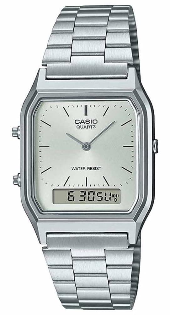 Women's Quartz Analog Watch with Stainless Steel Strap AQ-230A-7AMQYES