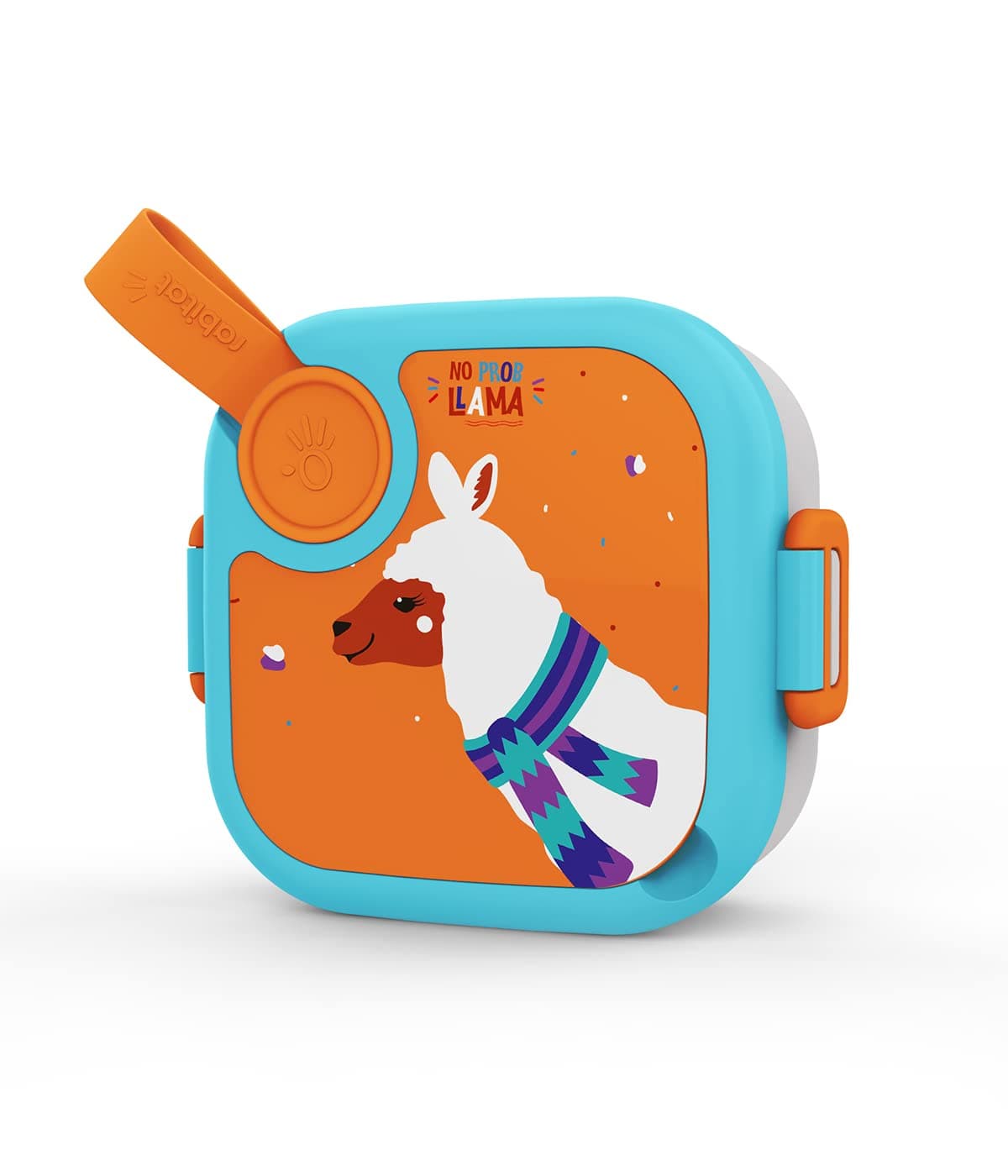 rabitat Stainless Steel Lunch Box with Spoon - 2 Years Brand Warranty | Tiffin Box for Kids | Steel Lunch Box for School Girls and Boys | LUNCHMATE Mini No Prob Llama 500 ml