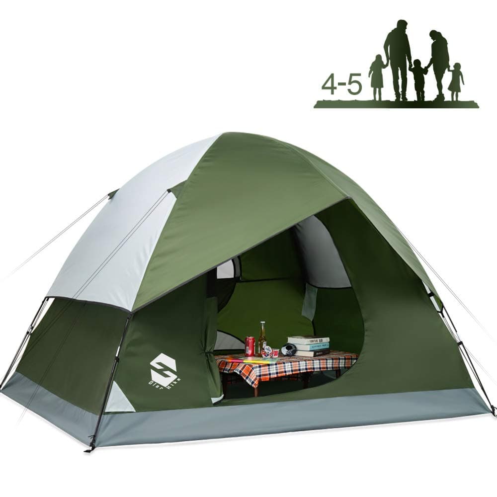 OlarHike 4 Person Tent for Camping, 4 Season Lightweight Waterproof Instant Family Backpacking Camping Tents, Green