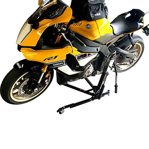 SV Racing Parts for Yamaha R1 2007-2008 Models Black Custom Paddock Style Hydraulic Side Lift Motorcycle Stand